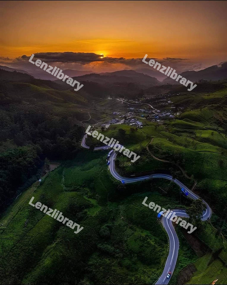 Aerial view of the rural landscape